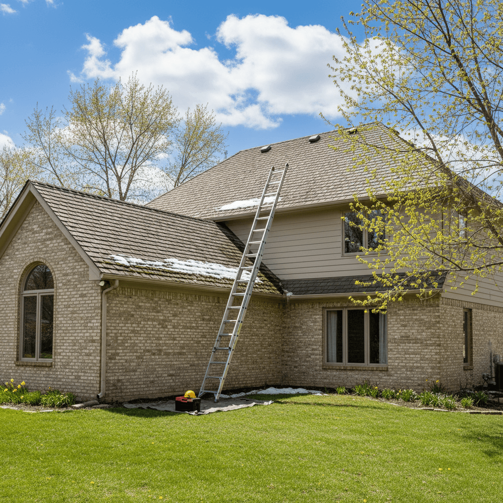 Spring roof inspection after winter