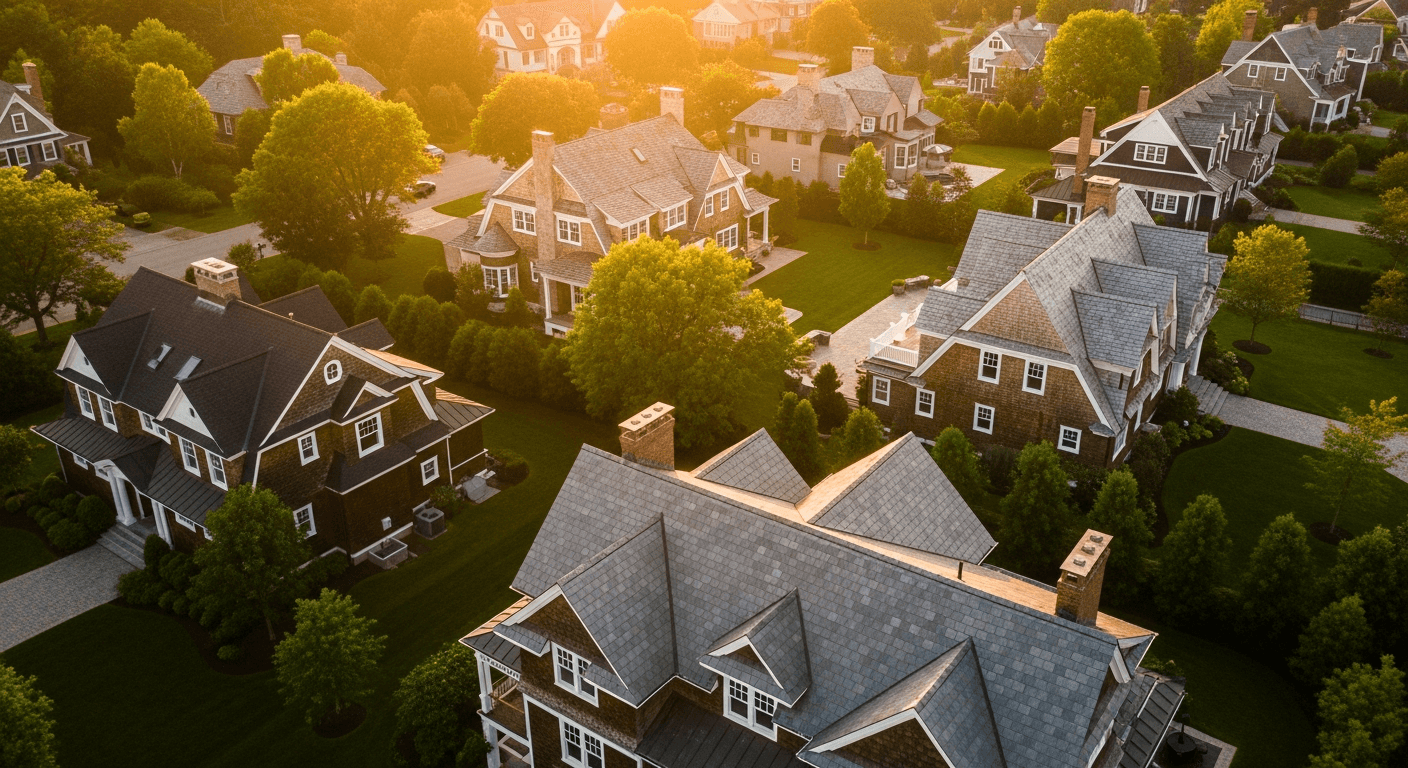 Beautiful neighborhood rooflines