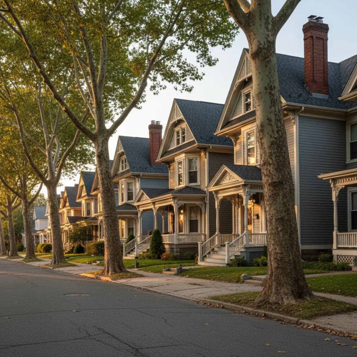 Bloomfield NJ Victorian and two-family homes with newly installed shingle roofs