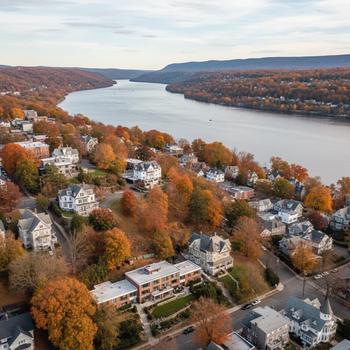 Peekskill NY residential roofing on Hudson River hillside