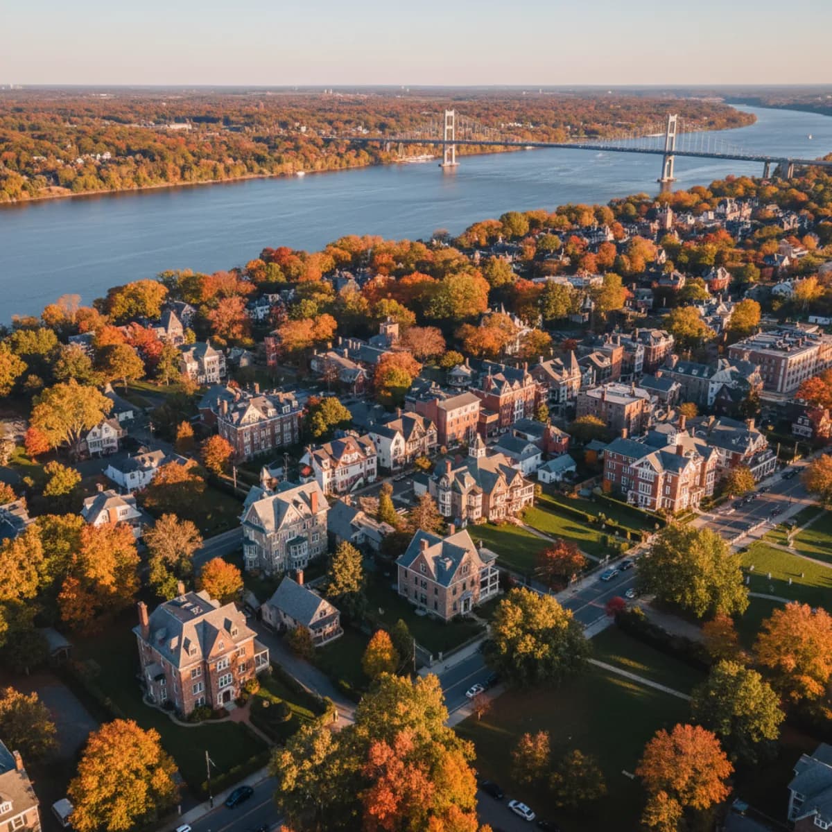 Tarrytown NY residential roofing along the Hudson River