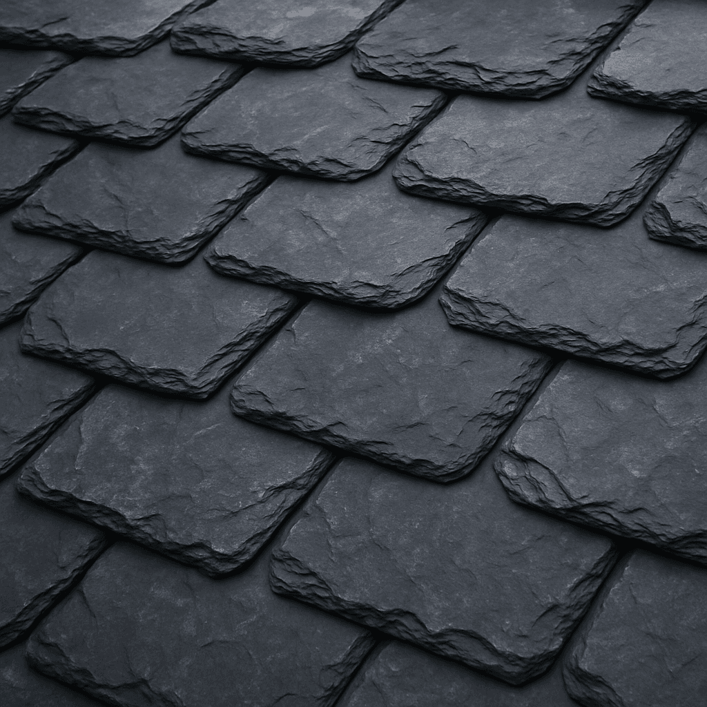 Elegant Victorian home with dark Welsh slate roof