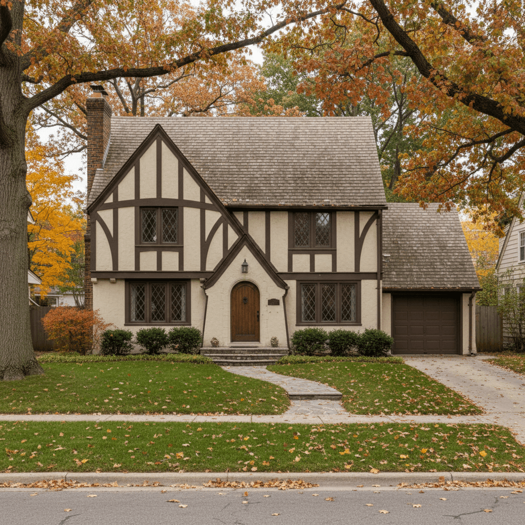 Before - Tudor Home — Architectural Shingle Upgrade