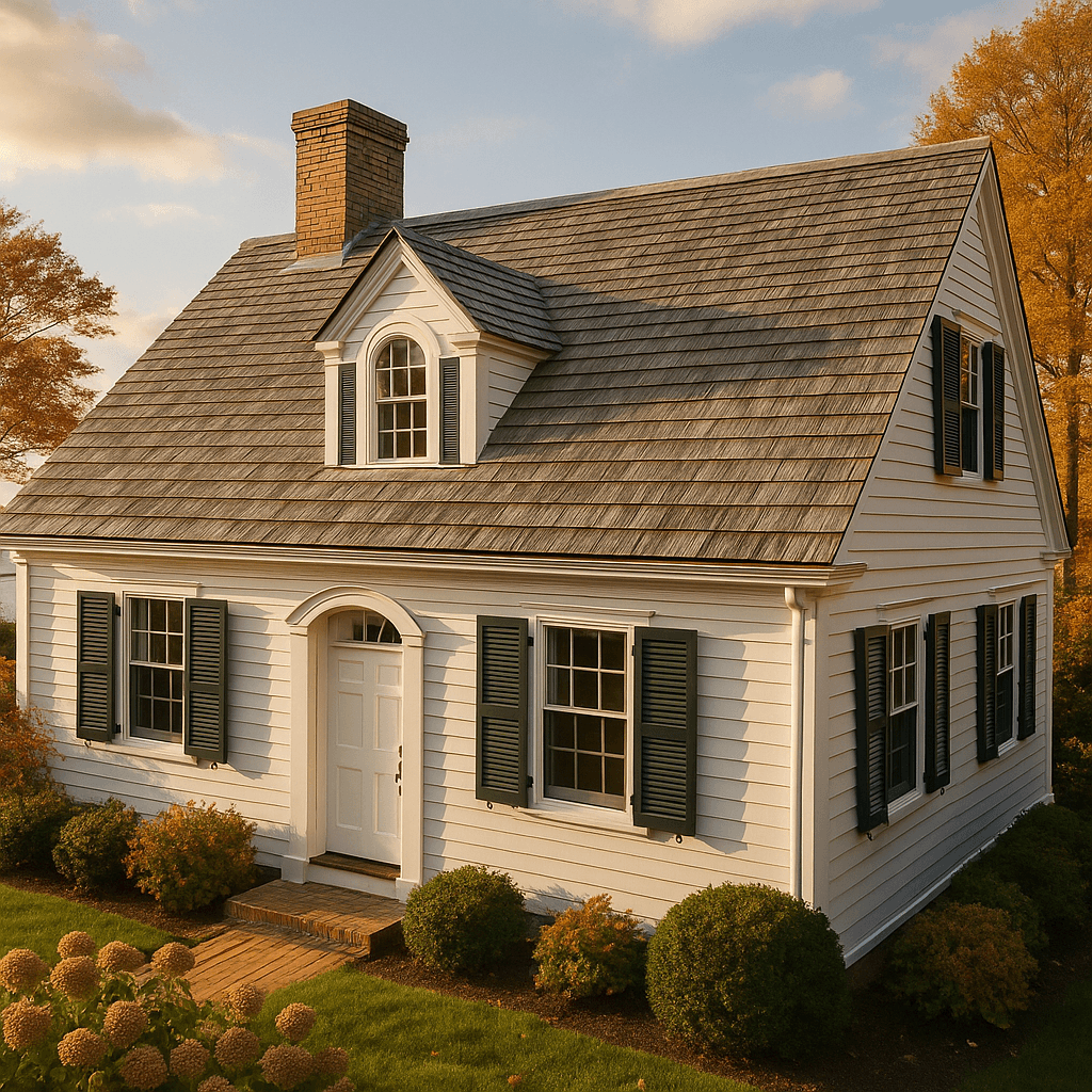 Cedar shake roof on Norwalk CT coastal colonial