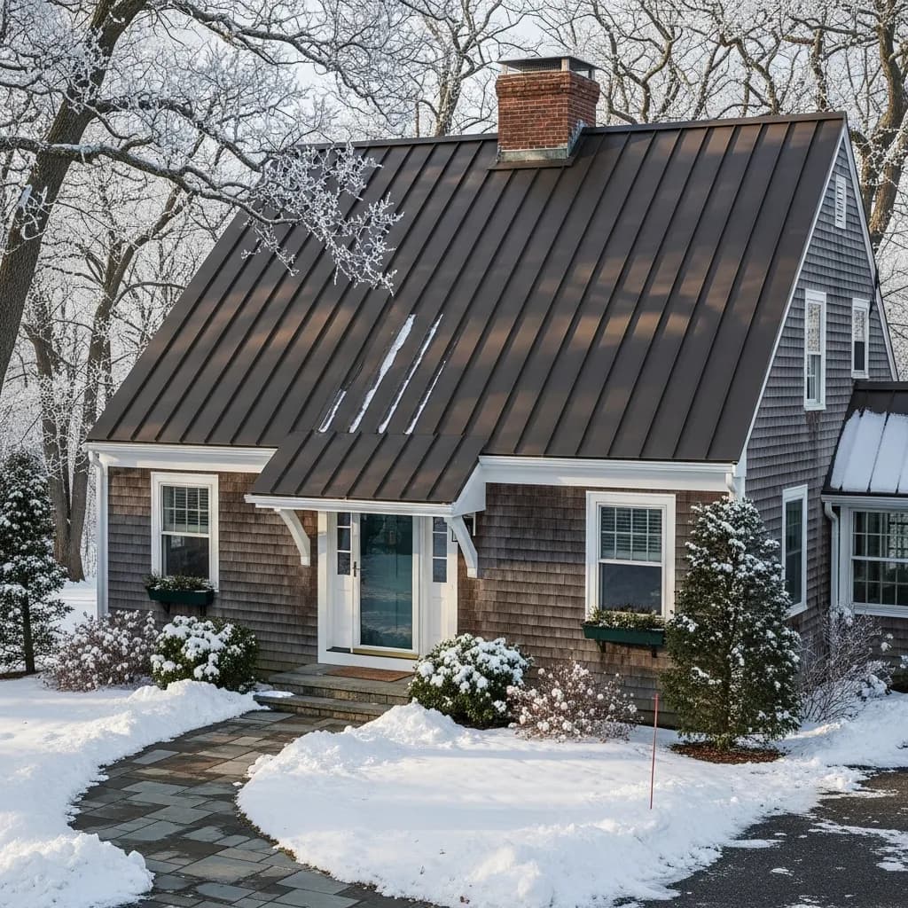 Standing seam metal roof on Meriden CT home